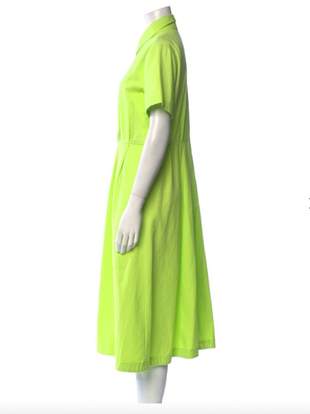 Ilana Kohn RARE Bright Acid Green-Yellow Neon Shirt Dress - Picture 3 of 3